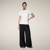 Women's Wide Pants Yenna in Black - OMW - Smartleisure Clothing Woman | Save The Duck