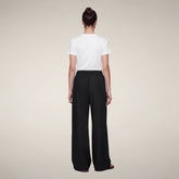 Women's Wide Pants Yenna in Black - OMW - Smartleisure Clothing Woman | Save The Duck