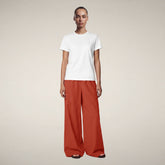 Women's Wide Pants Yenna in Sienna Red - OMW - Smartleisure Clothing Woman | Save The Duck