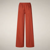 Women's Wide Pants Yenna in Sienna Red - OMW - Smartleisure Clothing Woman | Save The Duck