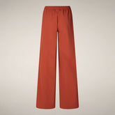 Women's Wide Pants Yenna in Sienna Red - OMW - Smartleisure Clothing Woman | Save The Duck