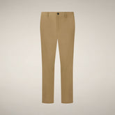 Men's Slim Pants Corbin L.32 in Khaki Brown - ASAP - Smartleisure Clothing Man | Save The Duck