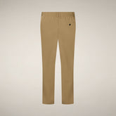 Men's Slim Pants Corbin L.32 in Khaki Brown - ASAP - Smartleisure Clothing Man | Save The Duck