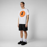 Men's Sabik T-Shirt in White - White Collection | Save The Duck
