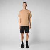 Men's Adelmar T-Shirt in Biscuit Beige - All Save The Duck Products | Save The Duck