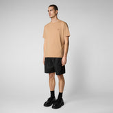 Men's Adelmar T-Shirt in Biscuit Beige - All Save The Duck Products | Save The Duck