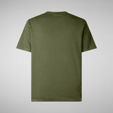 Men's t-shirt Bram in moss green | Save The Duck