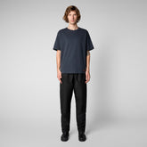 Men's Onkob T-Shirt in Blue Black - New Arrivals | Save The Duck