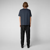 Men's Onkob T-Shirt in Blue Black - New Arrivals | Save The Duck