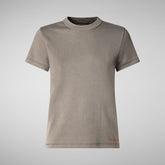 Women's Abola T-Shirt in Mud Grey | Save The Duck