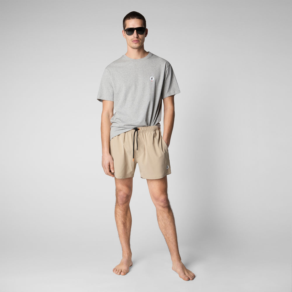 Men's Demna Swim Trunks in Stone Beige