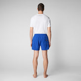 Men's Demna Swim Trunks in Cyber Blue - Blue Collection | Save The Duck