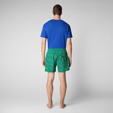 Men's Ademir Swim Trunks in Green Boats | Save The Duck