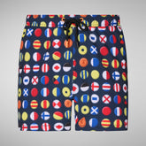Men's Ademir Swim Trunks in Green Boats | Save The Duck