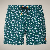 Men's Swim Shorts Ademir with Mante - Men's Swimwear | Save The Duck