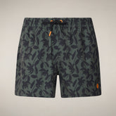 Men's Swim Shorts Ademir with Palms - Men's Swimwear | Save The Duck