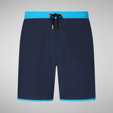 Men's Amgalan Swim Trunks in Cyber Blue | Save The Duck