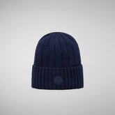 Unisex ribbed beanie jo in navy blue | Save The Duck