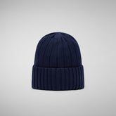 Unisex ribbed beanie jo in navy blue | Save The Duck