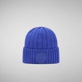 Unisex ribbed beanie jo in gentian blue | Save The Duck