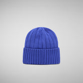 Unisex ribbed beanie jo in gentian blue - Women's Accessories | Save The Duck