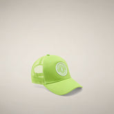 Unisex cap Noa in Citron Green with Milano print | Save The Duck