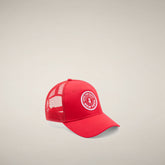 Unisex cap Noa in Jack Red with New York print - Red Collection | Save The Duck