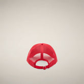 Unisex cap Noa in Jack Red with New York print - Red Collection | Save The Duck