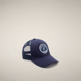 Unisex cap Noa in Navy Blue with Roma print | Save The Duck