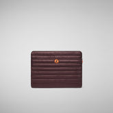 Unisex pc case Vesta in burgundy black | Save The Duck