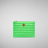 Pochette Solane unisexe en vert fluo - Tous les produits Save The Duck | Sauvez le canard