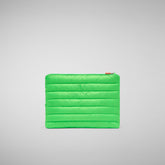 Unisex Solane Pouch in Fluo Green - Men's Accessories | Save The Duck