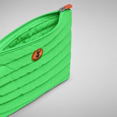 Unisex Solane Pouch in Fluo Green - All Save The Duck Products | Save The Duck