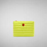 Unisex Solane Pouch in Fluo Yellow - Yellow Collection | Save The Duck
