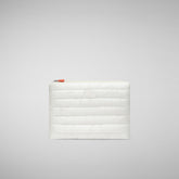 Unisex quilted pouch big Talassa in Off White | Save The Duck