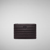 Unisex quilted pouch big Thalassa in brown black | Save The Duck