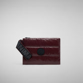Unisex Cocos Pochette Bag in Burgundy Black | Save The Duck