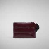 Unisex Cocos Pochette Bag in Burgundy Black | Save The Duck