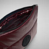 Unisex Cocos Pochette Bag in Burgundy Black - Women's Accessories | Save The Duck