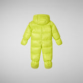 Unisex kids' hooded jumpsuit Shell in lichen green | Save The Duck