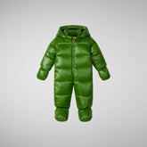 Unisex kids' hooded jumpsuit Shell in grass green - Baby | Save The Duck