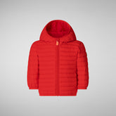 Babies' Nene Hooded Puffer Jacket in Jack Red - Babies' Collection | Save The Duck