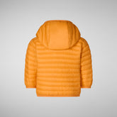 Doudoune à capuche Nene pour bébés en orange soleil | Sauvez le canard