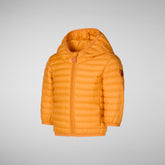 Babies' Nene Hooded Puffer Jacket in Sunshine Orange | Save The Duck
