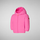 Babies' Nene Hooded Puffer Jacket in Azalea Pink - Baby Animal-Free Puffer Jackets | Save The Duck