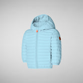 Babies' Nene Hooded Puffer Jacket in Ozone Blue - Kids' Collection | Save The Duck
