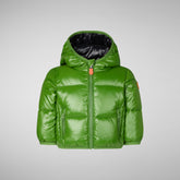 Unisex kids' animal free Puffer jacket Jody in grass green - Animal-Free Baby Puffer Jackets | Save The Duck