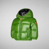 Unisex kids' animal free Puffer jacket Jody in grass green - Animal-Free Baby Puffer Jackets | Save The Duck