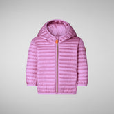 Baby Girls' Lucy Hooded Puffer Jacket in Nomad Pink - Baby Animal-Free Puffer Jackets | Save The Duck