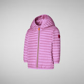 Baby Girls' Lucy Hooded Puffer Jacket in Nomad Pink - Baby Animal-Free Puffer Jackets | Save The Duck